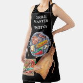 Grill Master Name Monogram Grill BBQ Schort (Insitu)