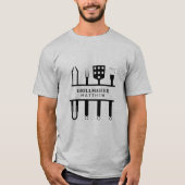 Grill master name vaders dag klassiek zwart t-shirt (Voorkant)