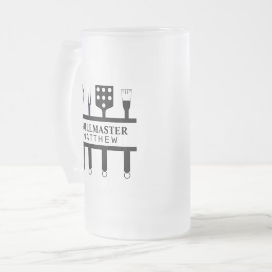 Grill master name vaders day matglas bierpul (Voorkant links)