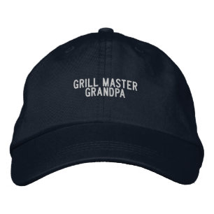 'Grill Master Opa' BBQ Koning Grappig Cadeau Geborduurde Pet