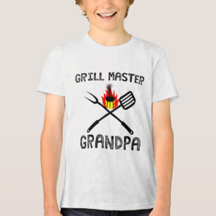 Grill Master Opa Gift Mannen Zomer BBQ Grillen Tri-Blend Shirt