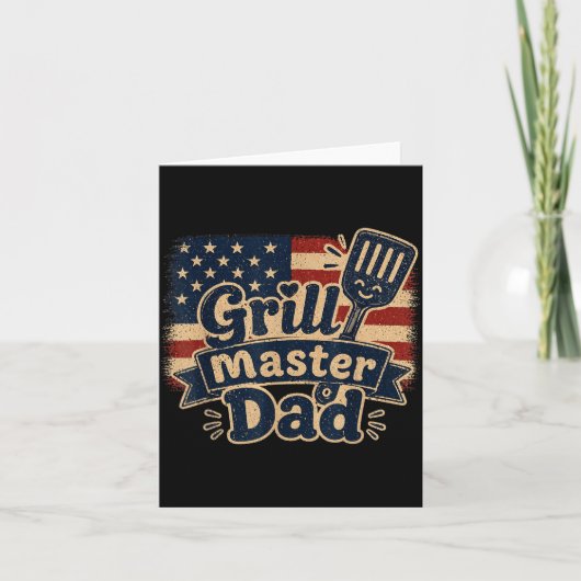 Grill Master Papa Bbq Team Vaderdag Zomer Kaart (Voorkant)