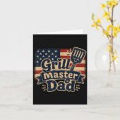 Grill Master Papa Bbq Team Vaderdag Zomer Kaart (Gele Bloem)