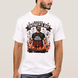 Grill Master Papa Fijne Vaderdag T-shirt