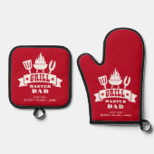 Grill Master Papa Rood Ovenwant & Pannenlap Set (Voorkant)