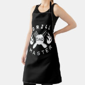 Grill Master Papa Zwart en Witte Lettering Schort (Insitu)