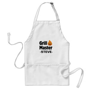Grill Master Personalized Name Schort for Men
