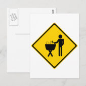 Grill Master Road Sign Briefkaart (Voorkant / Achterkant)