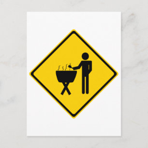 Grill Master Road Sign Briefkaart