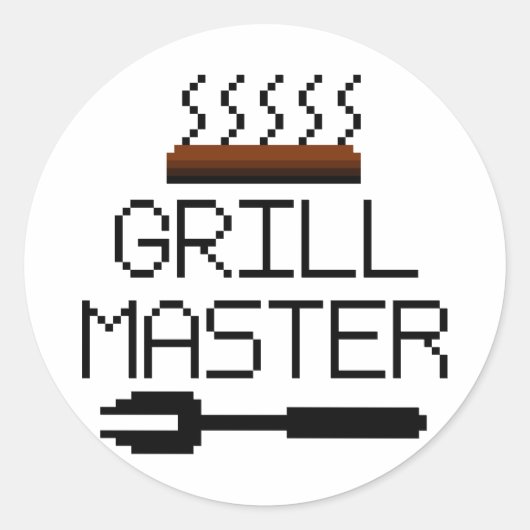 GRILL MASTER RONDE STICKER (Voorkant)