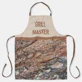 Grill Master Rustic Tree Bark Pattern Foto Natuur Schort (Voorkant)