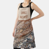 Grill Master Rustic Tree Bark Pattern Foto Natuur Schort (Insitu)