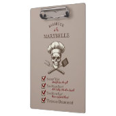 Grill Master Skully - schedel illustratie Klembord (Links)