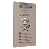 Grill Master Skully - schedel illustratie Klembord (Rechts)