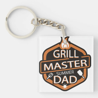 Grill Master Summer Dad T-shirt Sleutelhanger