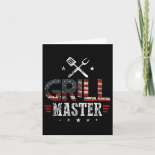 Grill Master Usa Vlag Patriotic Barbeque Bbq 4th O Kaart