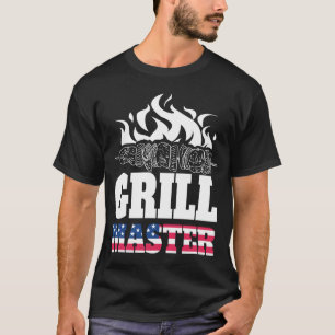 Grill Master USA Vlag Patriottische Barbeque BBQ 4 T-shirt