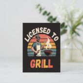 Grill Master Vader Briefkaart (Staand voorkant)