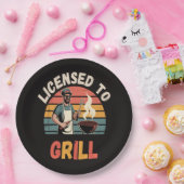 Grill Master Vader Papieren Bordje (Feest)