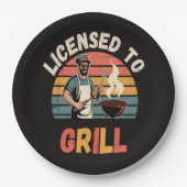 Grill Master Vader Papieren Bordje (Voorkant)