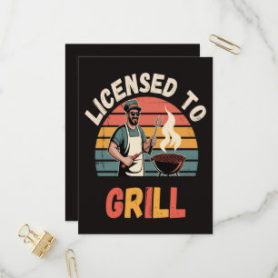 Grill Master Vader Uitnodiging Briefkaart