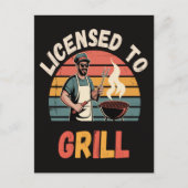 Grill Master Vader Uitnodiging Briefkaart (Voorkant)