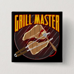 Grill Master Vierkante Button 5,1 Cm