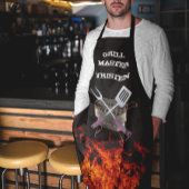 Grill Master Vlam Naam Monogram Grill BBQ  Schort