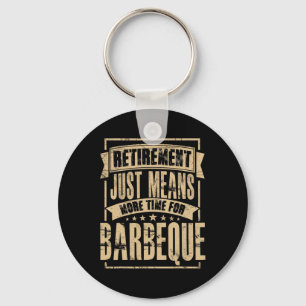 Grill Master Vleesroker BBQ Barbecue Gepensioneerd Sleutelhanger