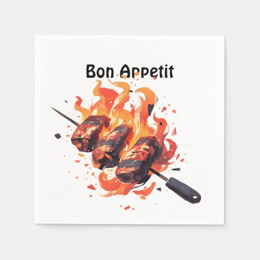 🍢 "Grill Master's Delight" - Bon Appetit servet (Voorkant)