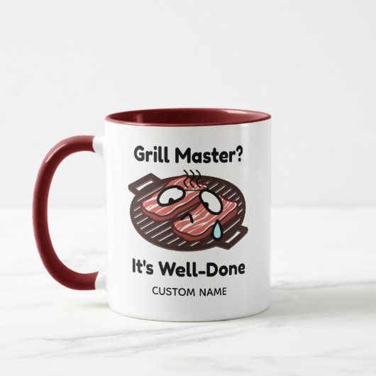 Grill Meester Goed Gedoen Grappig BBQ Vader Cadeau Mok (Links)
