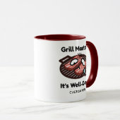Grill Meester Goed Gedoen Grappig BBQ Vader Cadeau Mok (Voorkant rechts)