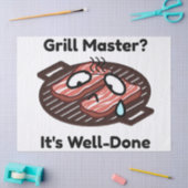 Grill Meester Goed Gedoen Grappig BBQ Vader Cadeau Tissuepapier (Craft)