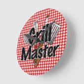 Grill Meester met BBQ-gereedschap Ronde Klok (Hoek)
