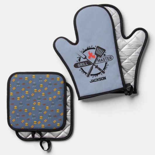 Grill Meester Ovenwant & Pannenlap Set (Voorkant / Achterkant)