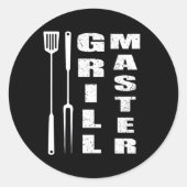 Grill-meester Ronde Sticker (Voorkant)