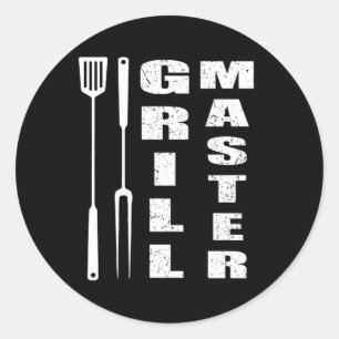 Grill-meester Ronde Sticker