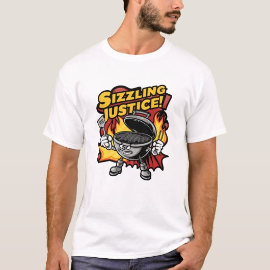 Grill Meester Sissend Recht T-shirt (Voorkant)