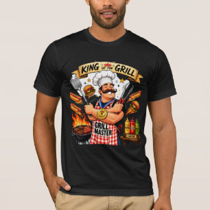 Grill Meester Vader BBQ Koning Vaderdag Cadeau T-shirt