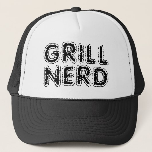 Grill Nerd funny trucker hat for BBQ chef Trucker Pet (Voorkant)