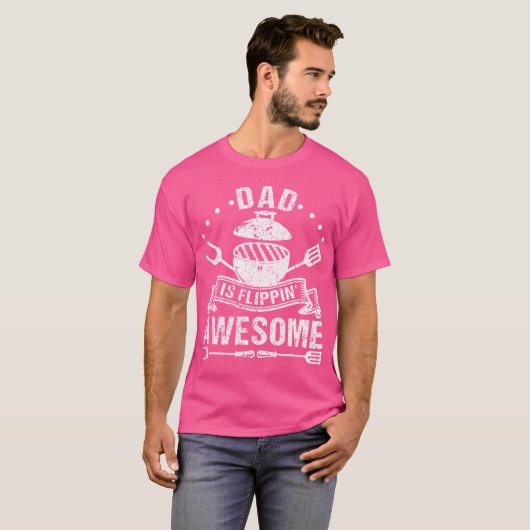 Grill opa is flippin Geweldige grillen vaders T-shirt (Voorkant volledig)
