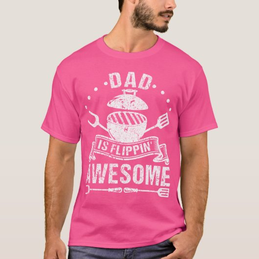 Grill opa is flippin Geweldige grillen vaders T-shirt (Voorkant)