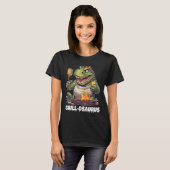 Grill-osaurus Rex Bbq Dinosaur Grappige Vaders&#; T-shirt (Voorkant volledig)