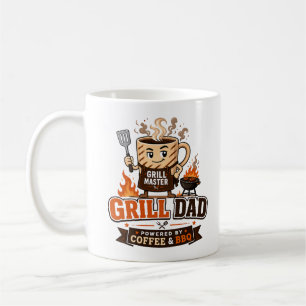 Grill Papa Aangedreven Door Koffie En BBQ Grappige Koffiemok