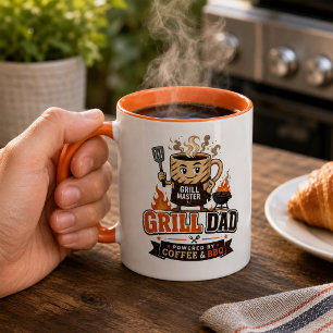 Grill Papa BBQ Koffie Oranje Mok Vaderdag Cadeau