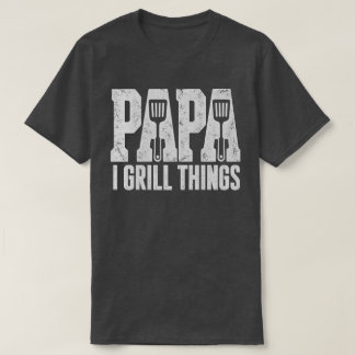 Grill Papa BBQ Vader Chef Grillen Vintage Vaderdag T-shirt