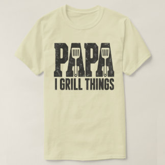 Grill Papa BBQ Vader Chef Grillen Vintage Vaderdag T-shirt