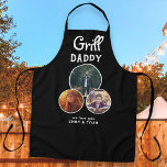 Grill papa Modern Oval 3 Fotopriester Dag Schort<br><div class="desc">Grill papa Modern Black Oval 3 Foto vader's Day Schort. 3 foto's in ovaal lijst - voeg 3 foto's toe. De tekst is trendy wit op zwarte achtergrond - u kunt om het even welke tekst op het schort veranderen. Dit gepersonaliseerde schort is een perfect cadeautje voor een vader voor...</div>