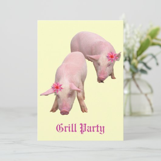 Grill Party Kaart (Staand voorkant)