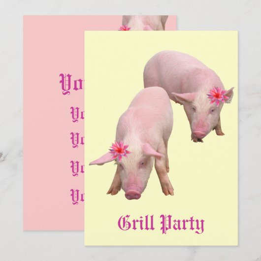 Grill Party Kaart (Voorkant / Achterkant)